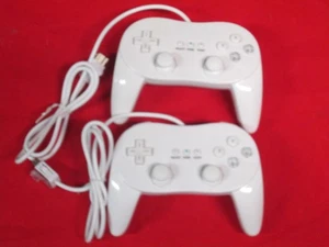 2 Classic Controller Pro For Nintendo Wii Remote White Brand New 8213 - Picture 1 of 3