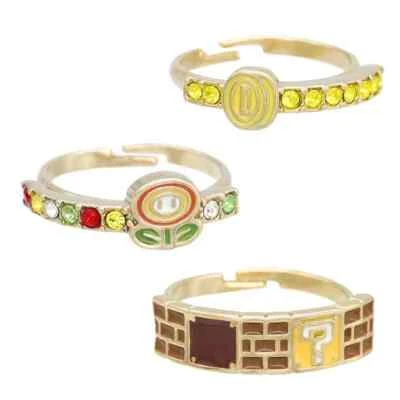 Super Nintendo World US 5.5-9 Ring Set Set Universal Studios Japan Mario Bros - Image 1 of 4