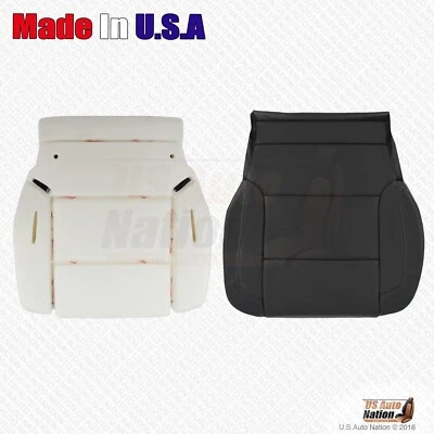 GMC Sierra 2500HD 3500HD 2015 2016 2017 parte inferior del conductor cubierta de cuero y espuma negra Foto 1 de 4