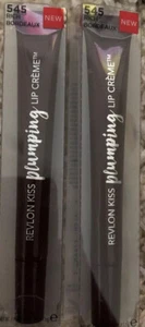 2 cremas labiales rellenas Revlon Kiss 545 ricas Burdeos nuevas selladas - Imagen 1 de 2