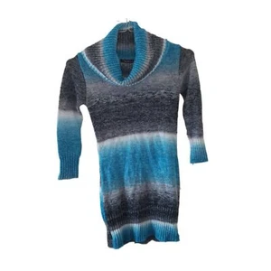 My Michelle Striped Turtleneck Long Sleeve Tunic Sweater - Picture 1 of 4