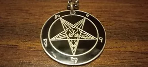 🤘🔥 90'S CHURCH OF SATAN- BAPHOMET PENDENT- SATANISM- ANTON LAVEY- OCCULT 🔥🤘 - Picture 1 of 4