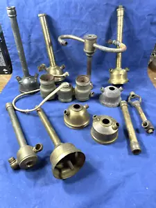 Antikes Lampencluster-Set ~ Messing, Restaurierungsteile, Tiffany, Hubbard-Beleuchtung - Bild 1 von 17