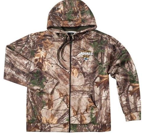 NEW S 3XL 5XL NFL RealTree Jacksonville Jaguars Mens Zip Jacket Camo Coat Hoodie Cover