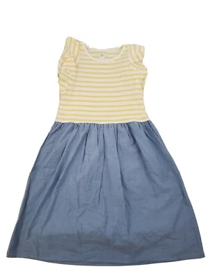 GAP Girls Yellow/White Blue Striped Dress Size: XL Pre-Owned - Image 1 of 4