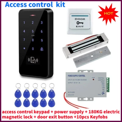 Waterproof Door Access Control System Kit RFID Access Control Keypad Touch Panel - Image 1 of 4