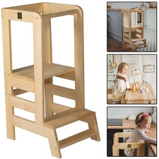 MeowBaby torre di apprendimento bambini natura sgabello sgabello seggiolone sedia per apprendimento aiuto cucina