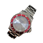 Red Stainless Steel 39.5mm Watch Strap Belt Bezel Case Set For NH35/36 Movement