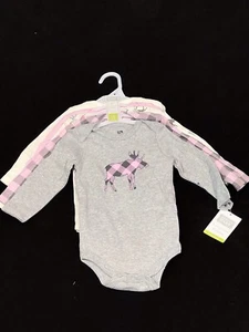 5 Hudson Baby Long Sleeve Bodysuits NEW Size 9-12 Months  - Picture 1 of 5