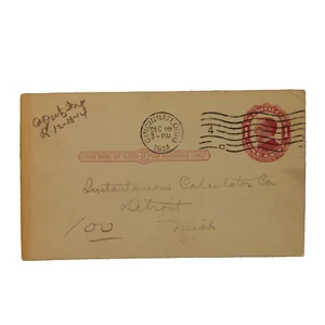 UX24 WILLIAM McKINLEY POSTAL CARD POSTMARKED 1914 - Picture 1 of 2