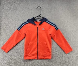 Adidas Track Jacket Youth Size 6 Orange Blue - Picture 1 of 5
