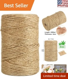 Versatile 328ft Jute Twine - Perfect for Climbing Plants and Creative Crafts - Picture 1 of 11