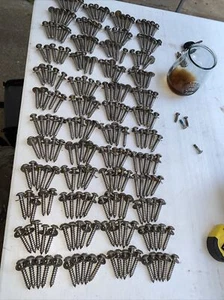 240 stainless steel button head lag screw lot w/washers - Picture 1 of 11