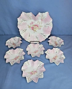 Juego de 7 flores de oro rosa festoneadas festoneadas con volantes RS Prusia - Imagen 1 de 18