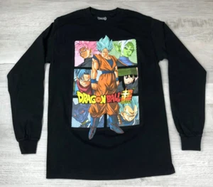 Dragon Ball Z Long Sleeve Shirt Black Graphic T 100% Cotton Mens Size Small - Picture 1 of 12