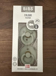 Brand New/Bibs Colour Collection Natural Rubber Pacifiers Size2 2pk Sage - Picture 1 of 2
