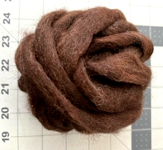 ** 100% ~ Baby Alpaca Roving, Chocolate Natural Color Bebé Alpaca Top 1 oz Foto 1 de 1