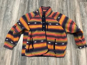 LIV Life Integrity Earth - Snap Western Print Fleece Jacket Women’s Xl Nice Soft - Bild 1 von 20