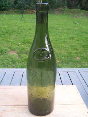 bouteille ancienne verre soufflé sceau Eau Minérale Soultzmatt antique bottle - Photo 1/4