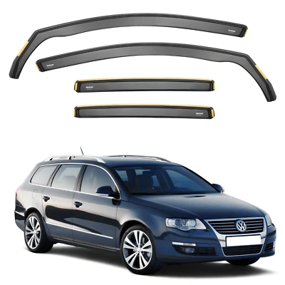 ISPEED Wind Deflectors for VW Passat B6/B7 2005-2014 5-Door Estate 4pc Set Visor - Image 1 of 4