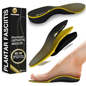 Shoe Insoles 1 Pair Flat Feet Arch Support Orthotic Plantar Fasciitis Women Men - Picture 1 of 16