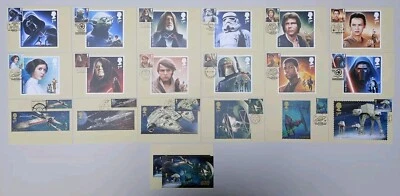 2015 Star Wars PHQ Postcard FULL SET OF 19 Used First Day  - Image 1 of 4