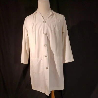 Sz 36 Unisex 36" Length Lab Coat Medical Uniform Scrubs Pharmacy Jacket Preowned - Image 1 of 4