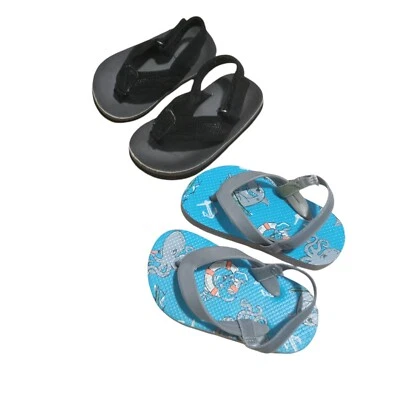 Paquete de 2 piezas sandalias de bebé unisex para niños pequeños talla 6-7 sin marca  Foto 1 de 4