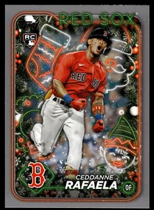 2024 Topps Holiday Ceddanne Rafaela RC SILVER GLITTER #H121 - Picture 1 of 2