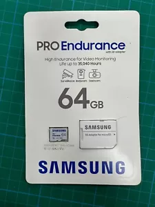 Samsung Pro Endurance 64GB Micro SD Card Class 10 UHS-I SDHC SDXC DashCam Securi - Picture 1 of 1