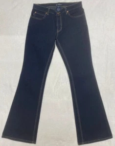 Earl Jean Womens 29x31 Dark Blue Wash Flared Jeans Size 10 Cotton Blend - Picture 1 of 9