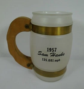 1957 Sam Hanks 135.601 mph Belong Exhaust Special Mug Indy 500 Winner - Picture 1 of 6