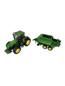 Bruder John Deere Tractor Farming Vehicle Green 7930 & 690 Big Bale Press - Picture 1 of 23