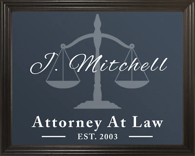 Law School Graduation Gift, Gift For Attorney, Personalized 11x14 Framed Picture - Image 1 of 3