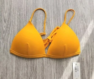 PHAX Bikini Triangle Top Yellow Adjustable Lightly Padded NWT Large - Picture 1 of 6