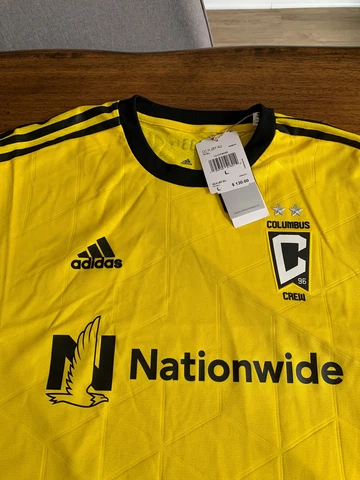 Adidas Columbus Crew 2022/23 Team Gold jersey Large new MLS Soccer Football Game Cover