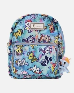 Tokidoki Light Blue Watercolor Paradise Mini Backpack- NWT - With Charm - Picture 1 of 15
