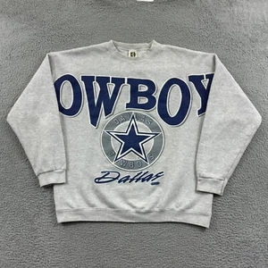 Vintage Dallas Cowboys Sweatshirt Men XL Gray Cliff Engle NFL Football 90s Sport - Picture 1 of 11