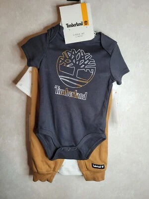 (N88) Nuevo Juego de 3 Piezas Timberland Niños Talla 12 Meses Foto 1 de 4