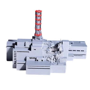 Reactor Chernobyl Impreso en 3D LED Humidificador Decoración de Escritorio - Imagen 1 de 16