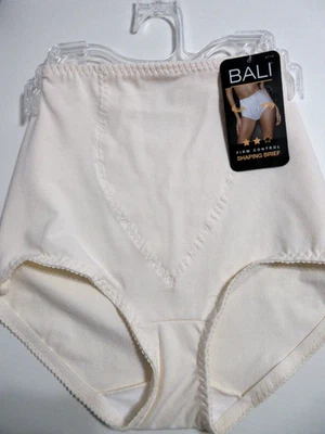 BALI 1-Par FORMA Brief FIRME Control Bragas Crema Algodón Mujer ~ M Nuevo con Etiquetas Foto 1 de 3