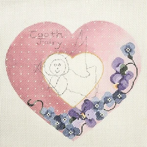 JOY JUAREZ NEEDLEPOINT CANVAS:  TOOTH FAIRY    GG - Picture 1 of 2