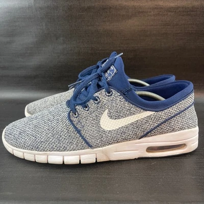 Nike SB Janoski Max Mens Size 10.5 Blue Knit Air Max Skate Shoes 631303 - Image 1 of 4