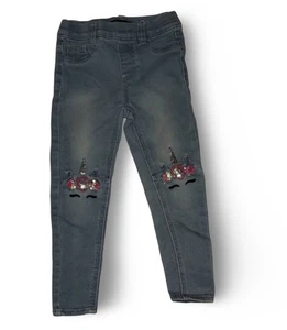 Hellblaue Jeans Mädchen Delias Einhorn Knie. Größe 4T - Bild 1 von 9