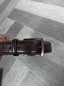 Brown italian full grain leather belt youth - Picture 1 of 4