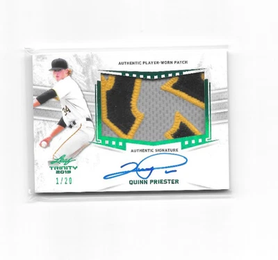 Quinn Priester  2019 Leaf Trinity Patch Auto  1/20 - Image 1 of 2