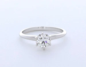 14K Weißgold Solitär Verlobungsring 0,97 ct runder Lab-gezüchteter Diamant F VVS2 - Bild 1 von 8