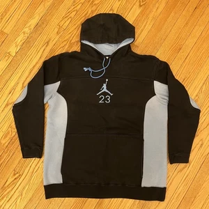 Felpa con cappuccio VINTAGE 03 Nike Air Jordan 12 Nubuck taglia XL nero/blu spessa e pesante usata in ottime condizioni - Foto 1 di 15