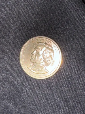 RARE Andrew Johnson dollar coin missing the date - Image 1 of 2
