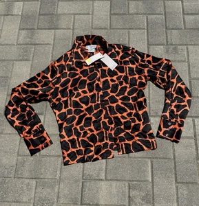 Camisa Boden Sharagano Paris Animal Colorida Floral 100% Seda Abotonada Nueva con Etiquetas L - Imagen 1 de 8